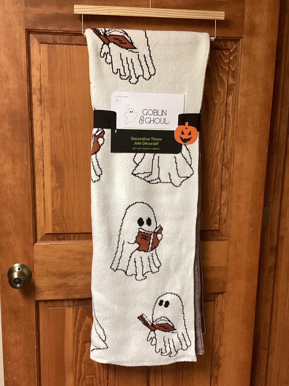 NWT Viral Goblin & Ghoul Ghost Reading a Book Blanket 👻